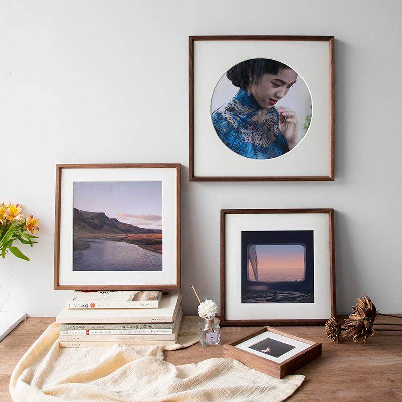 新款直销方形黑胡桃榫卯相框画框装裱来图多种尺寸人工精细打磨黑,家居饰品,DIY亲子装饰画,淘宝优惠券,粉丝福利购,淘宝优惠卷