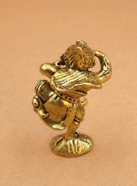 新款直销黄铜齐天大圣孙悟空桌面摆件筋头云美猴王创意茶宠摆饰黑