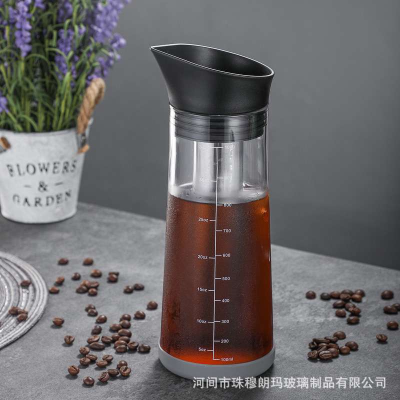 厂家供应玻璃咖啡壶冲茶壶过滤咖啡冷泡壶大容量分享壶冷萃咖啡壶