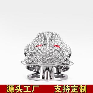 新款 饰环汽 直销金钱豹头一键启动装 饰盖人工镶钻水晶按钮点火圈装