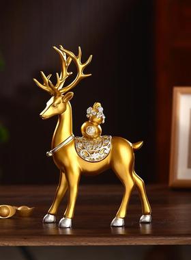 新款直销酒柜装饰品摆件轻奢高档家居客厅玄关电视柜鹿工艺品乔迁