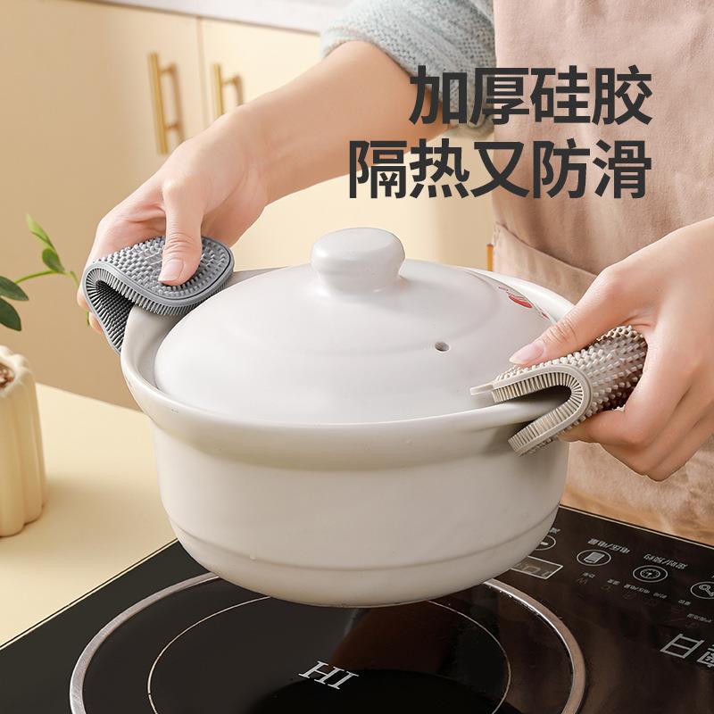 新款直销厨房洗碗硅胶刷双面不沾油百洁布厨房洗碗巾双面刷锅擦洗