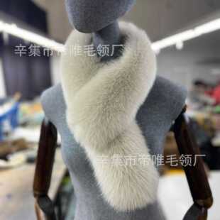 直销新款狐狸毛领双面全真毛围巾真毛围脖真毛领子大衣羽绒服配饰