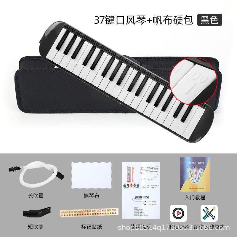 新款直销中性口风琴37键牛津硬包小学生课堂用儿童专业吹演奏级初