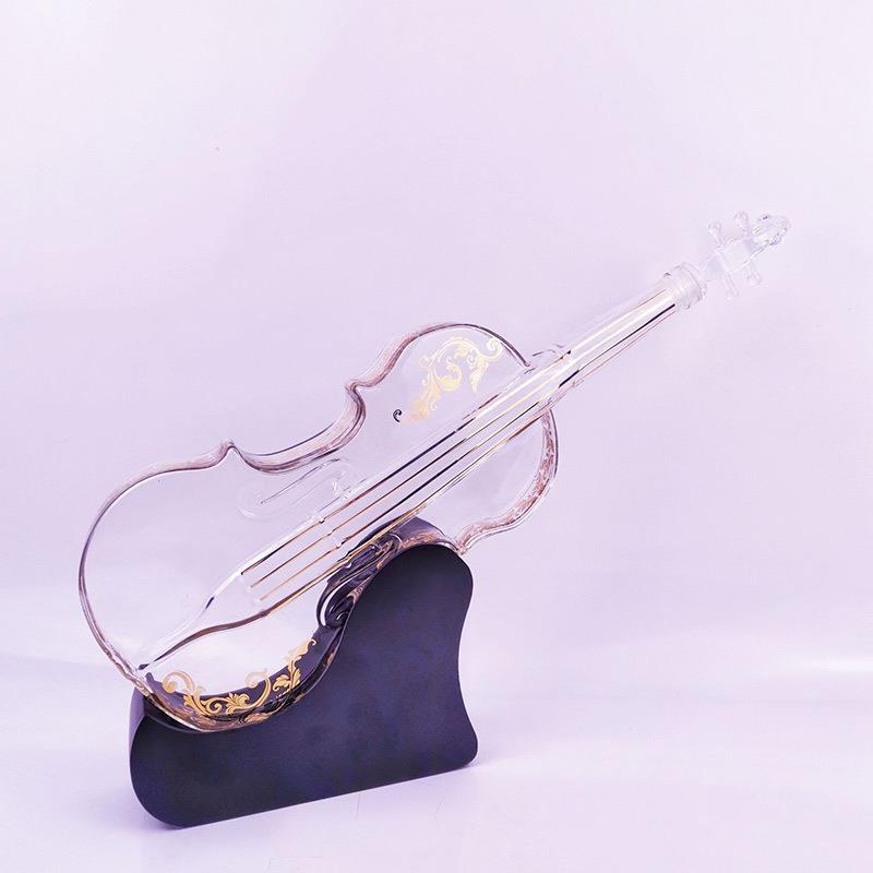 新款直销1000ml泡酒玻璃瓶 创意玻璃酒瓶办公室摆件泡酒瓶 小提琴