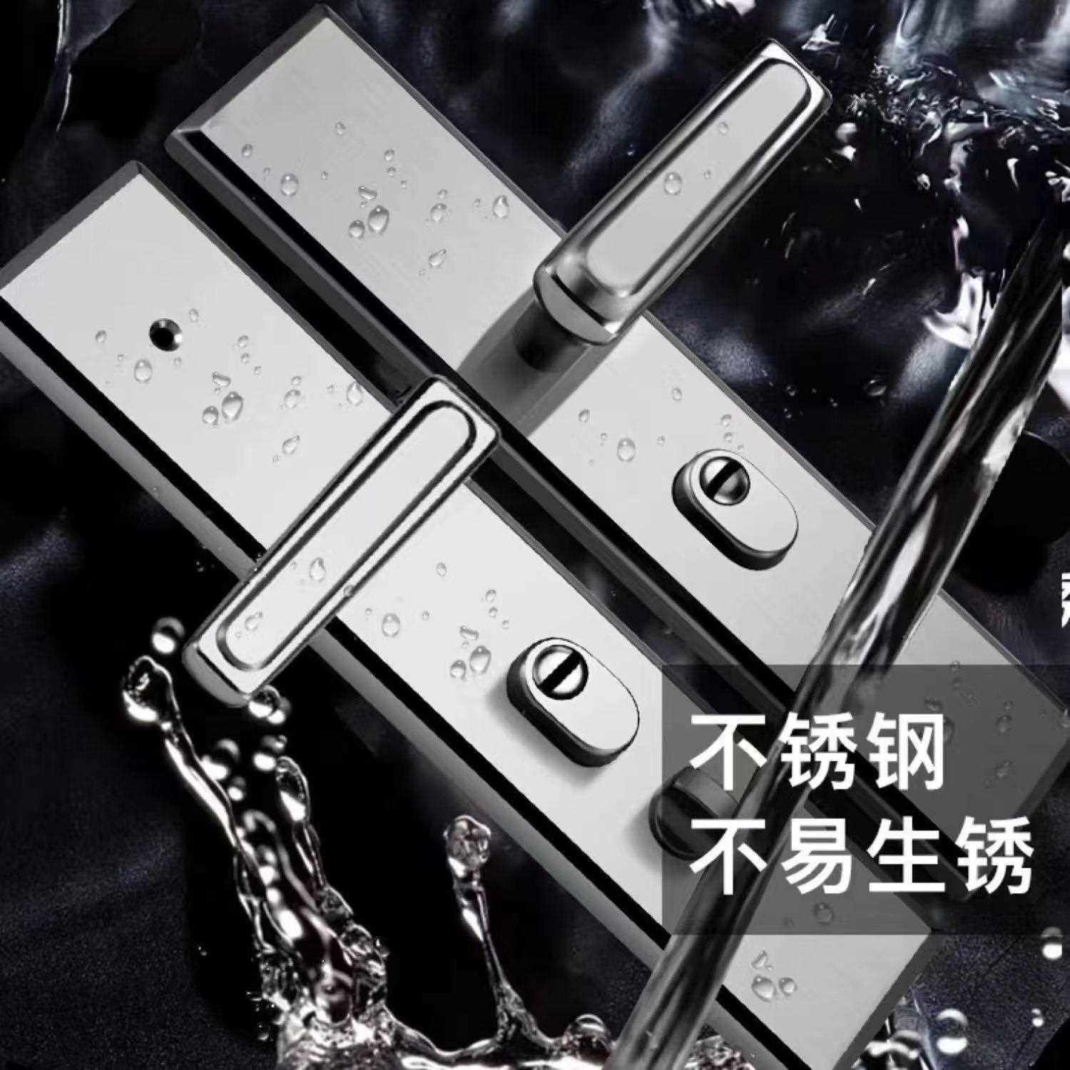 直销新款不锈钢大镜面款多功能防盗门把手拉手锁壳双拉弹簧房门锁,基础建材,机械门锁,淘宝优惠券,粉丝福利购,淘宝优惠卷