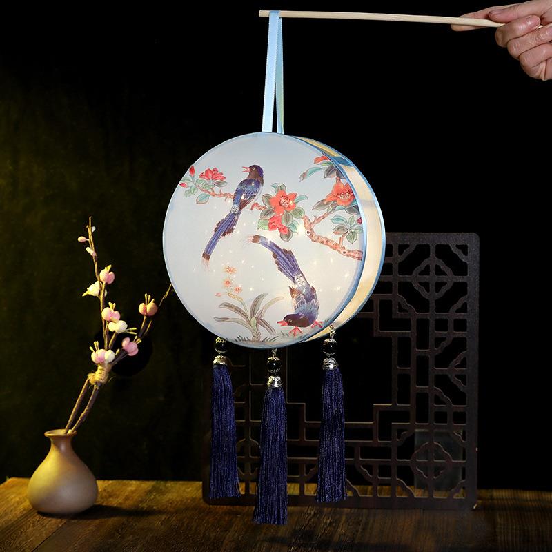 新款直销元宵复古灯笼古风制作宫灯花灯手提灯笼汉服拍照道具新年