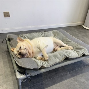 可拆洗大型犬狗窝户外室内四季 夏天宠物狗狗行军床 通用法斗垫子