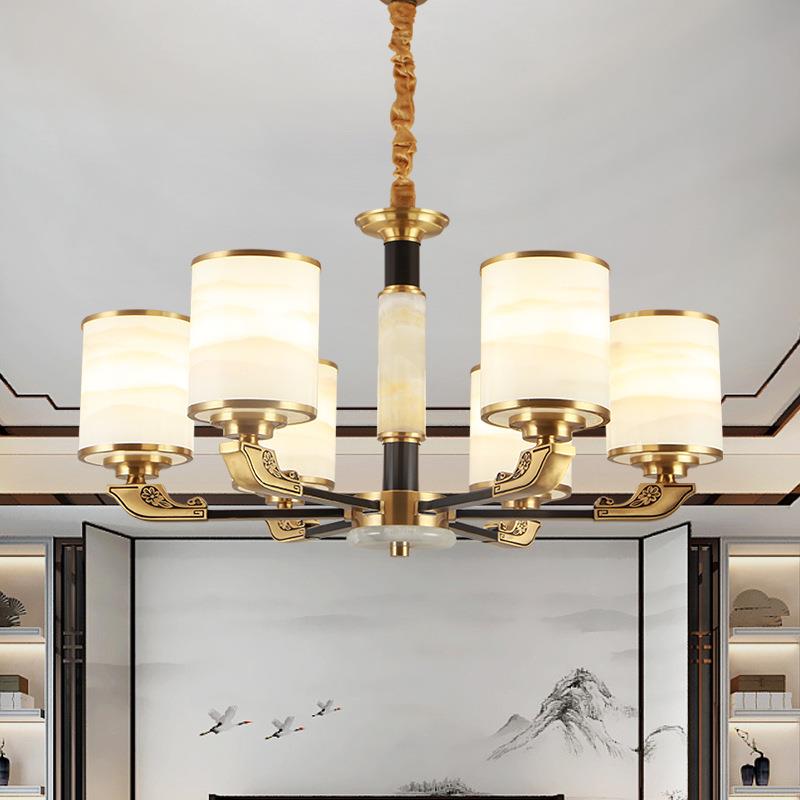 新款直销2020年新款新中式全铜吊灯客厅灯卧室餐厅别墅现代简约客