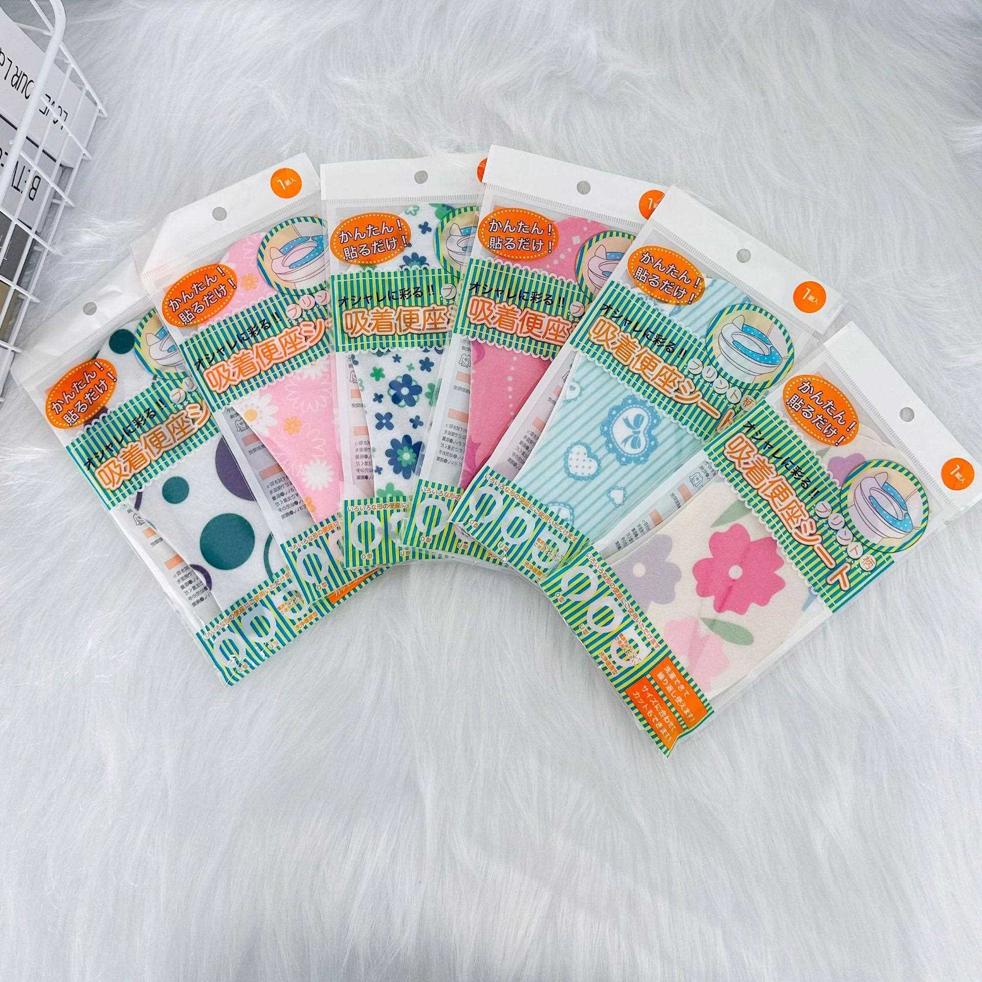 新款直销马桶贴坐垫粘贴日式印花坐便套可水洗旅行家用秋冬季保暖