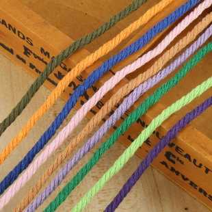 新款 饰绳 直销44色3mm10米彩色棉绳diy手工棉线绳编织挂毯绳束口装