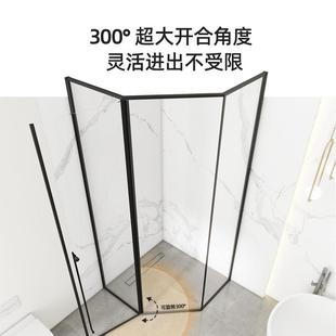 直销钻石型淋浴房干湿分离浴室平开玻璃门洗澡下沉式 新款 隔断整体