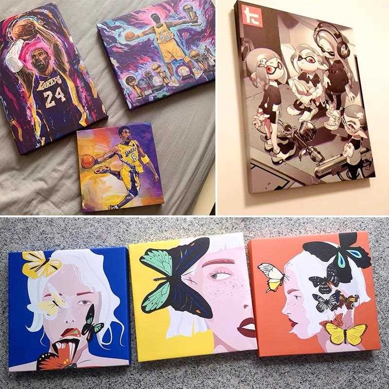 新款直销装饰画内框数字油画框实木无框画cm厚杉木画框条跨境货源