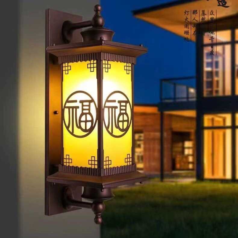 新款直销太阳能庭院灯壁灯户外防水围墙进门入户门口灯中式农村别