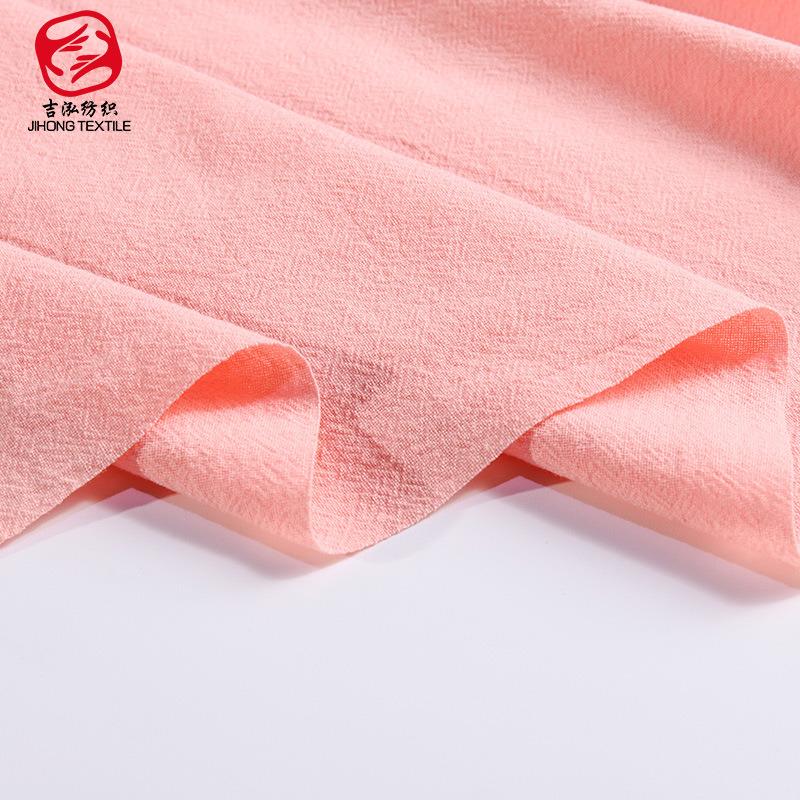 新款直销纯棉仿麻砂洗绉 水洗棉复古童装汉服面料 现货供应春夏麻