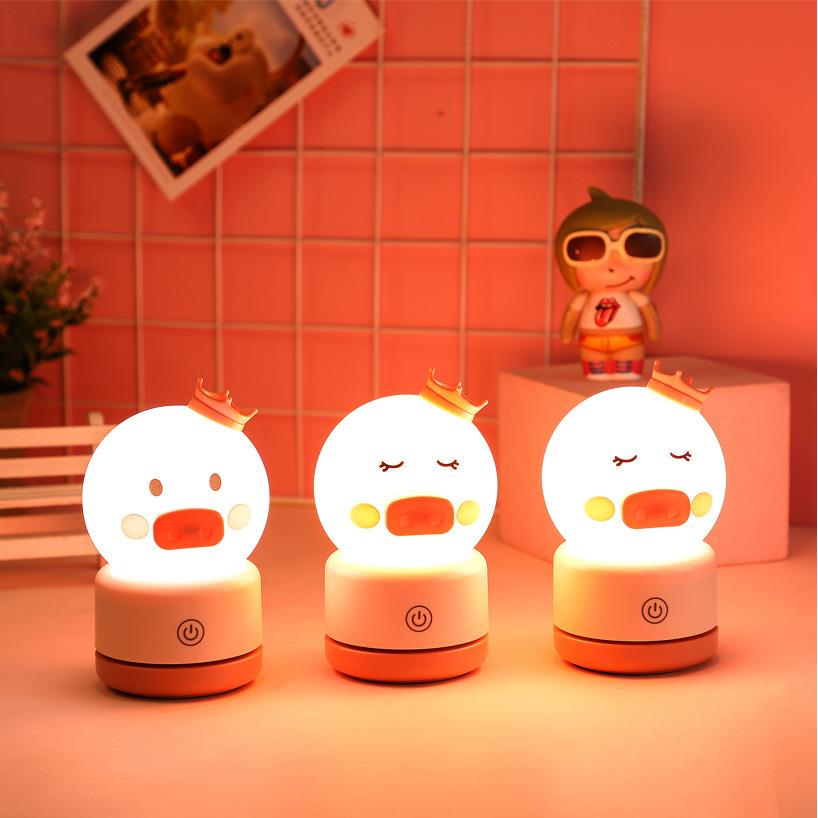 新款直销卡通粉猪夜灯卧室睡眠灯无极调光婴儿喂奶台灯儿童小夜灯