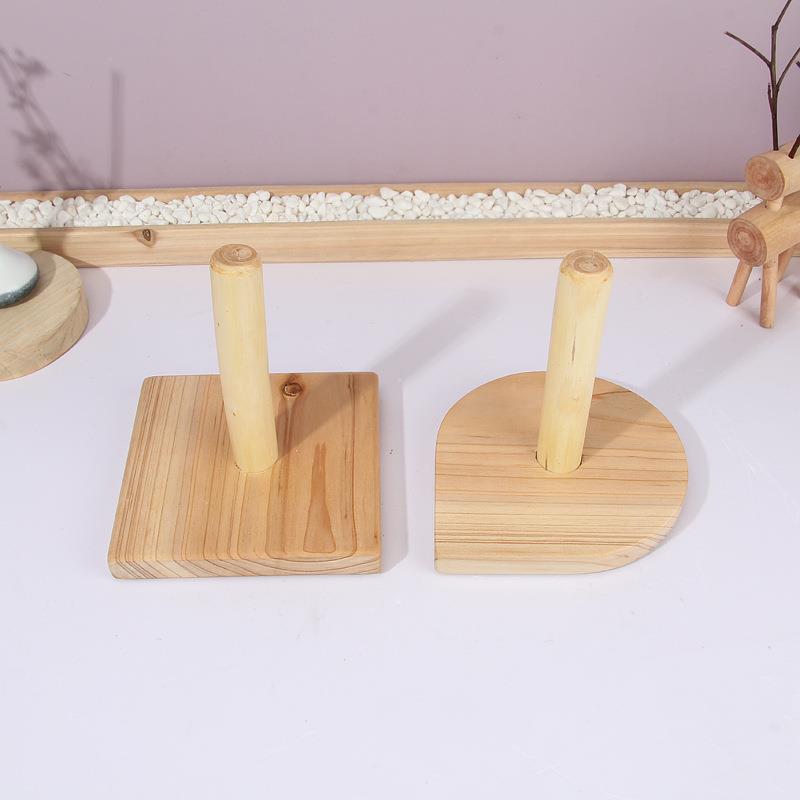 新款直销创意实木纸巾架简约田园风桌面卷纸架餐厅民宿酒店立式纸