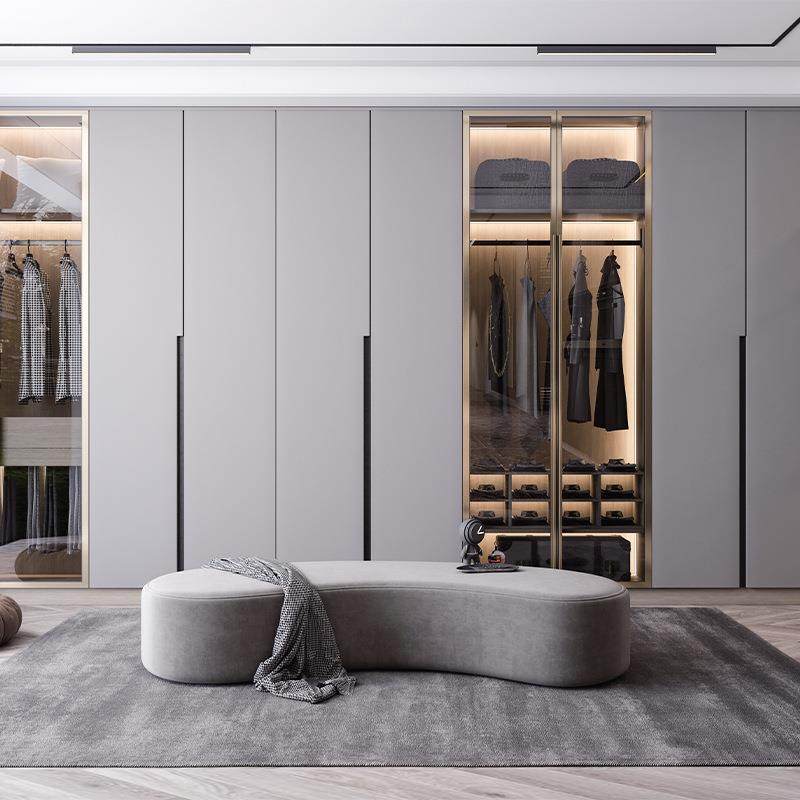 新款直销全铝家居卧室整体衣柜 跨境铝合金简易组装全屋定制衣柜