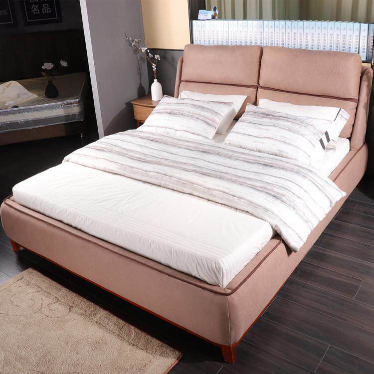 直销新款北欧布艺软体床 卧室家具主卧双人床可拆洗工厂