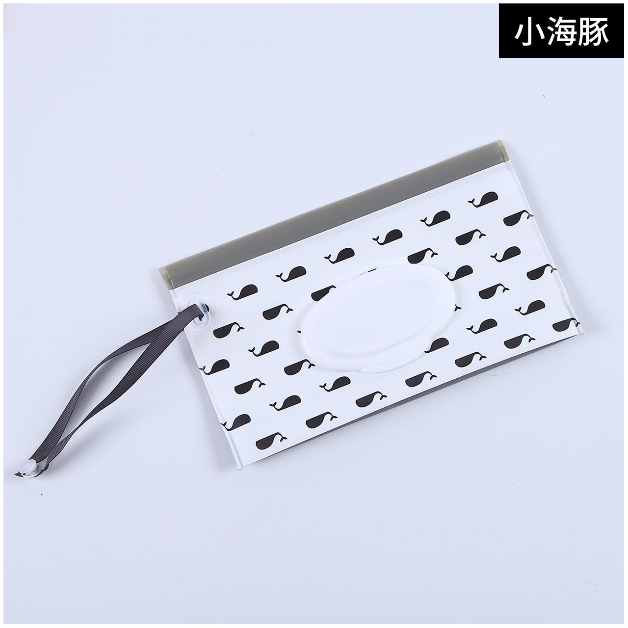 新款直销便携塑料手提eva湿巾袋 婴儿翻盖拉链自封包装透明袋定