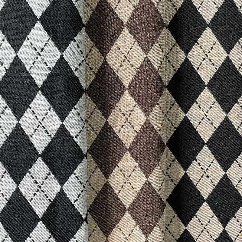 新款直销秋冬ins爆款第比利斯菱形面料 纺织提花箱包鞋料三色现货