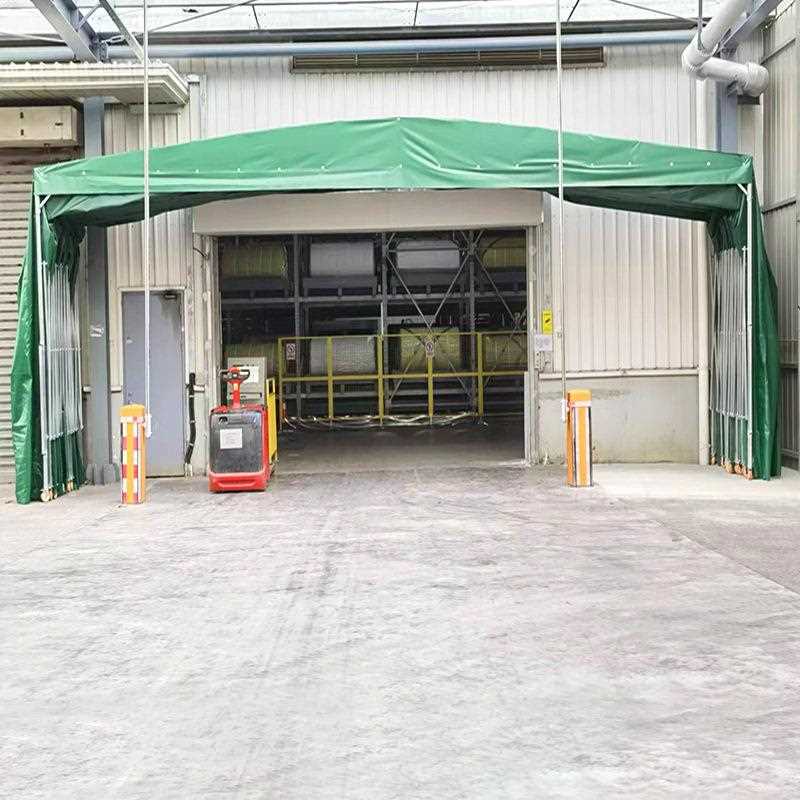 新款直销移动推拉雨篷户外伸缩雨棚仓储物流遮阳篷工厂抗风