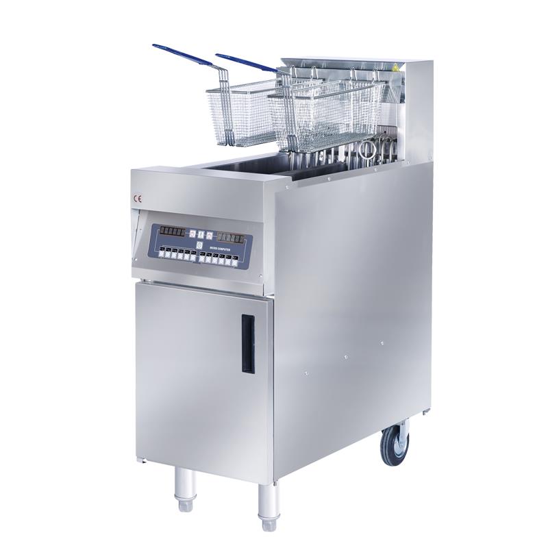 新款直销全自动升降立式电热炸炉商用燃气电脑版单缸电炸锅带滤油