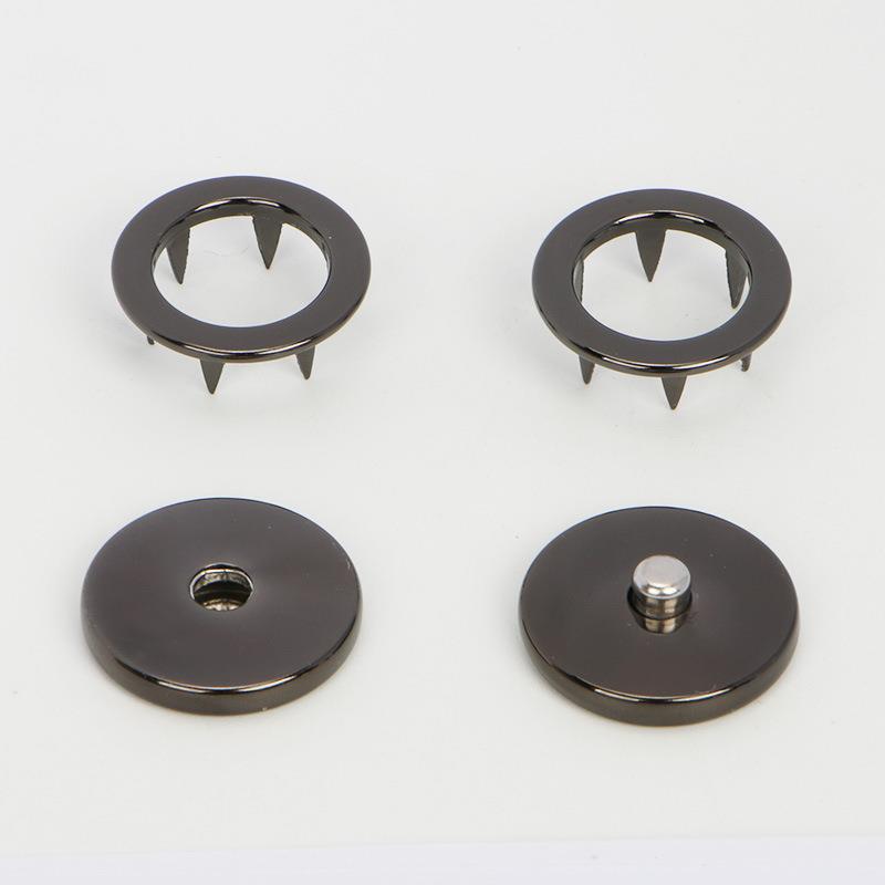 新款直销跨境货源六爪金属四合扣圆形亮挂镀新款铜双面呢羊绒大衣