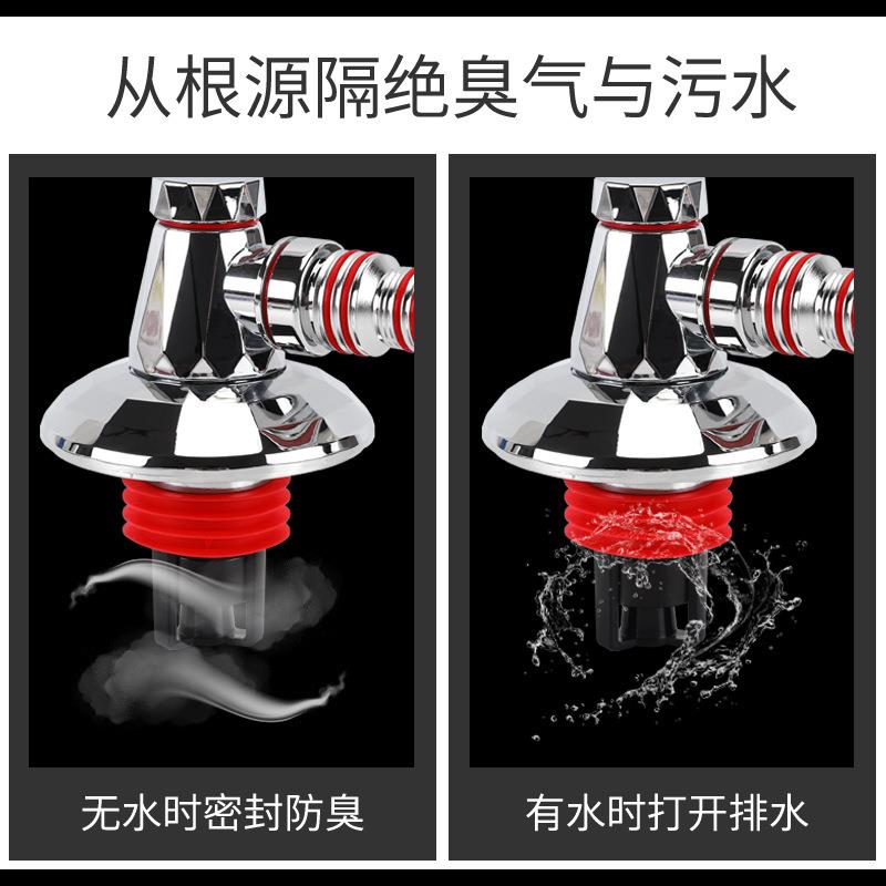 新款直销洗衣机下水管地漏接头防臭盖管道三通两用排水管专用接头