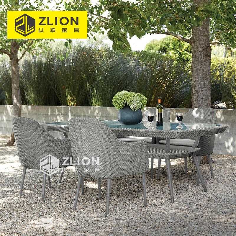 新款直销户外桌椅组合庭院别墅花园藤沙发室外阳台休闲 桌椅茶几