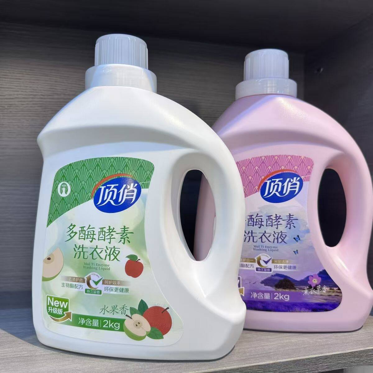 顶俏多酶酵素洗衣液2kg果香