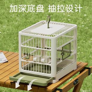 鸟笼鹦鹉用品笼子大空间透气遛鸟神器户外便携外带观赏笼宠物用品