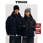 TWGX连帽羽绒服秋冬新款 简约机能风潮流防风加厚保暖情侣外套