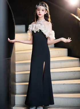 女童礼服生日主持钢琴演奏演出服