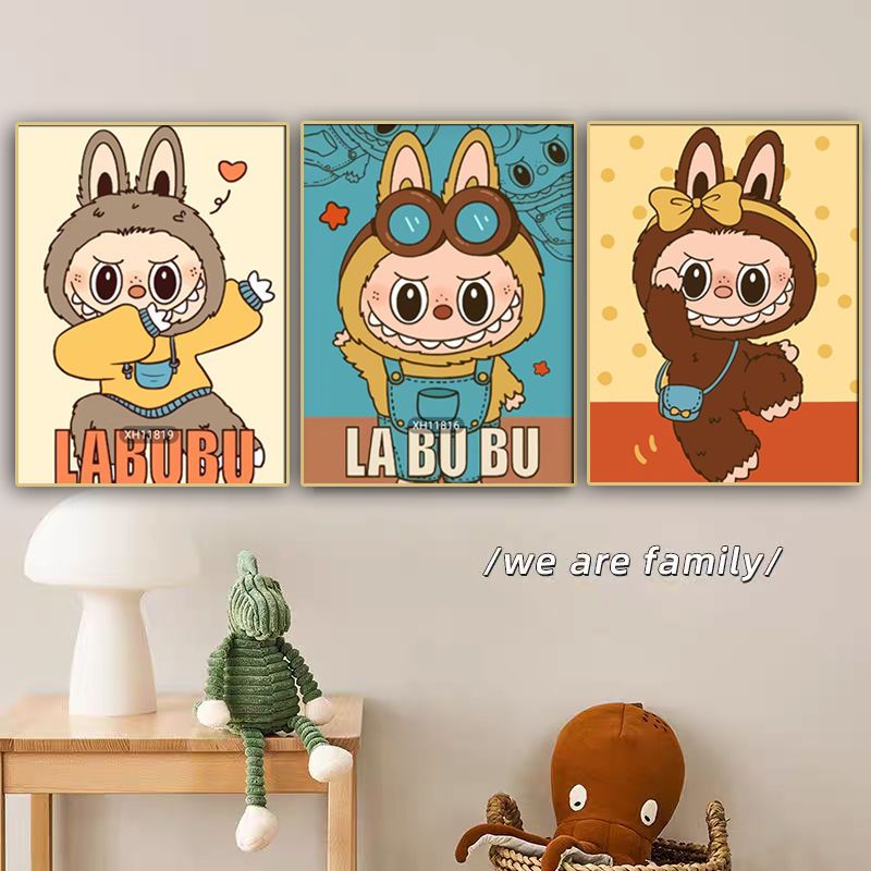 拉布布儿童房装饰画卧室床头挂画