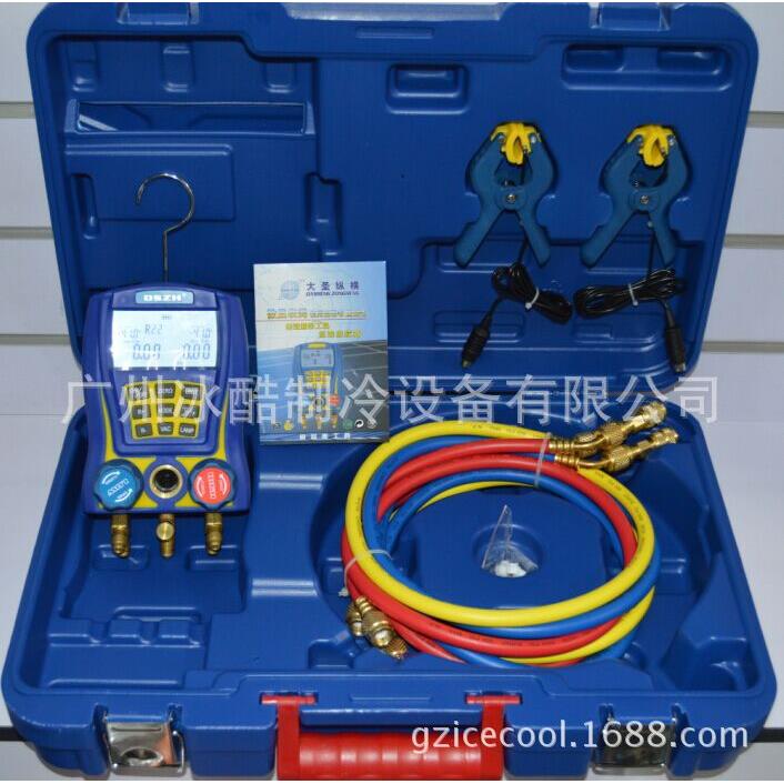 大圣电子加氟表WK-6889 空调数显温度表加液表组内置88种制冷剂