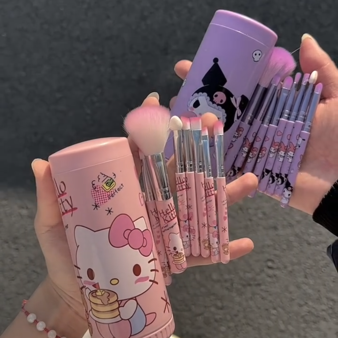 kt卡通化妆刷8支粉色系少女心