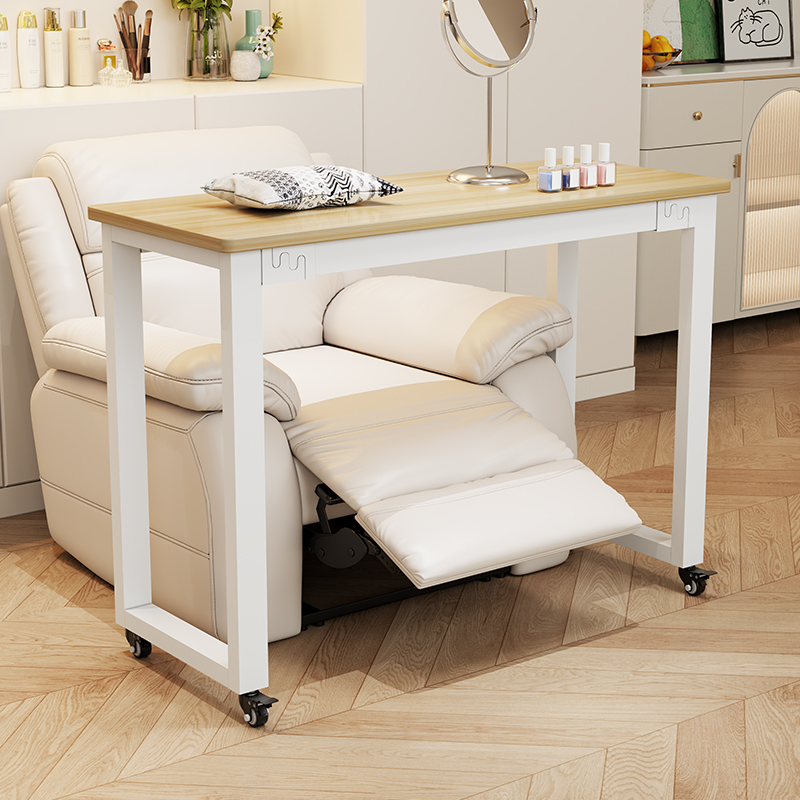 美甲桌子可移动电脑桌日式美甲沙发桌带轮子现代简约跨沙发美甲台