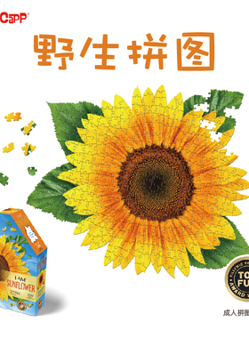 美国MADDCAPP成人解压玩具高难度异形拼图-350片向日葵