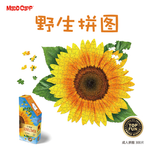 美国MADDCAPP成人解压玩具高难度异形拼图-350片向日葵