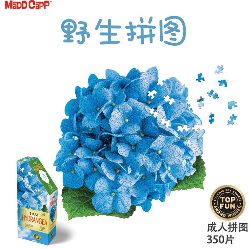 “野生”拼图异形DIY-350片绣球