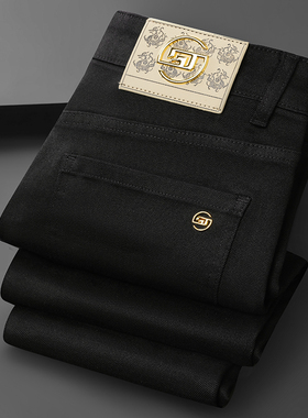 秋冬款欧货欧洲站轻奢加厚黑色防褪色九分裤弹力修身小直筒裤潮牌