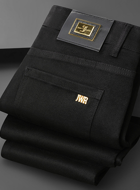 秋冬款欧货欧洲站轻奢加厚黑色防褪色九分裤弹力修身小直筒裤潮牌