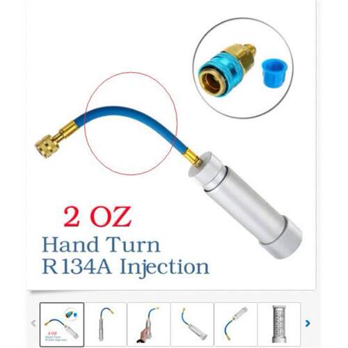 手旋螺纹制冷系统汽车空调油加注器荧光冷冻油注射筒2OZ UV03QC1