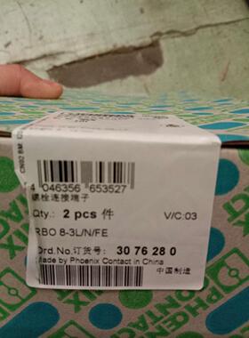 Phoenix 菲尼克斯螺栓连接端子 RBO 8-3L/N/FE 3076280现货供应