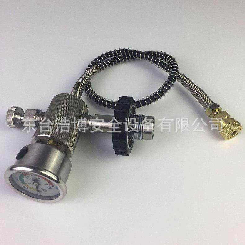 直销6.8L碳纤维瓶高压气瓶阀门 瓶头阀 大转小充气接头30MPa瓶阀