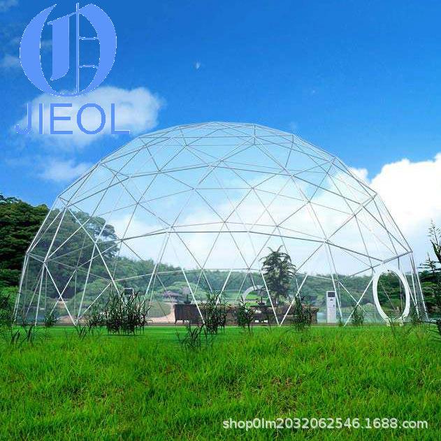 11米钢结构穹顶房 五星级酒店标准配备生活用品 户外住宿星空帐篷