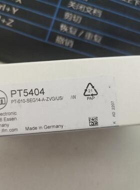 IFM 压力传感器 PT5404 壓力傳送器 PT-010-SEG14-A-ZVG/US/ /W