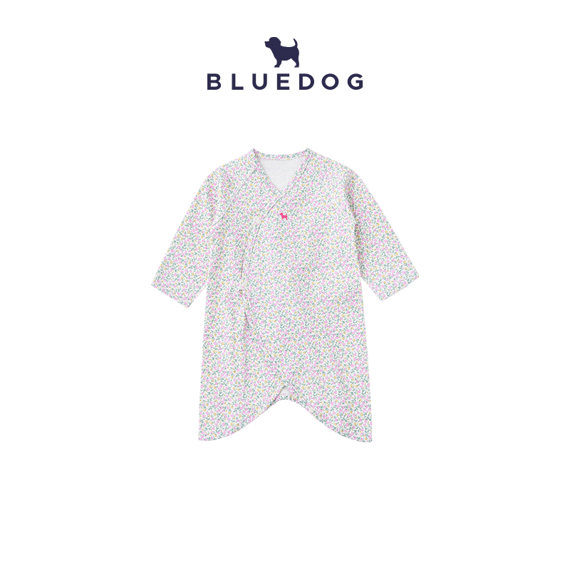 BLUEDOG彩色小花长款裹衣连体服