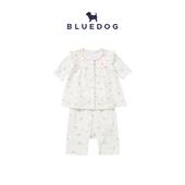 BLUEDOG蓝狗韩国宝宝内衣小碎花满印内衣套装 婴儿舒适透气